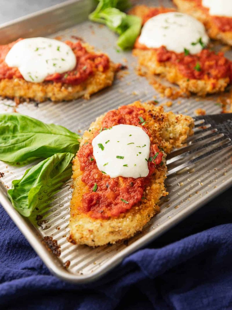 Crispy Oven-Baked Chicken Parmesan