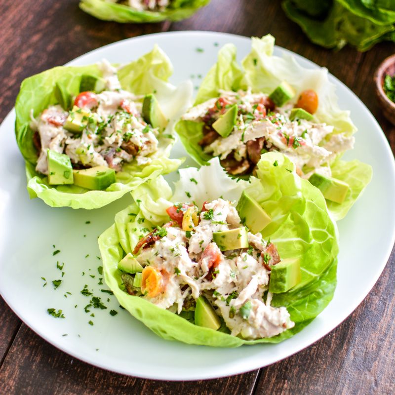 Herby Chicken Salad Lettuce Cups