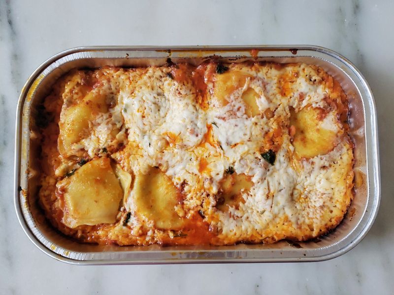 Ravioli Lasagna with Beef Bolognese Sauce