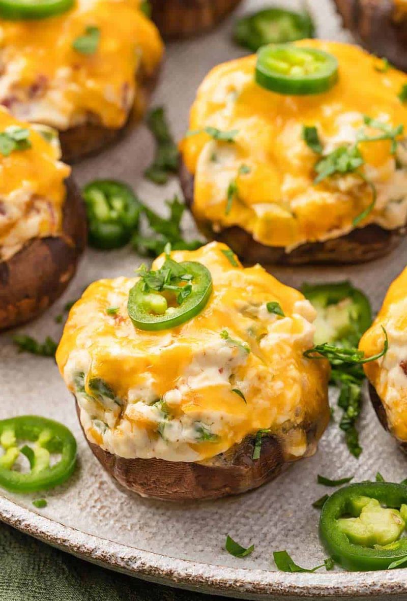 Jalapeño Popper Stuffed Mushrooms