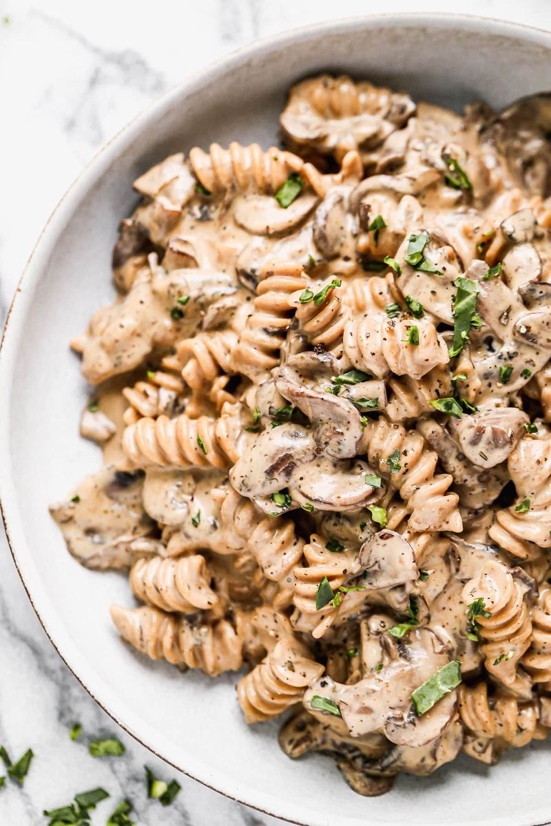Mushroom Stroganoff with Whole Grain Noodles