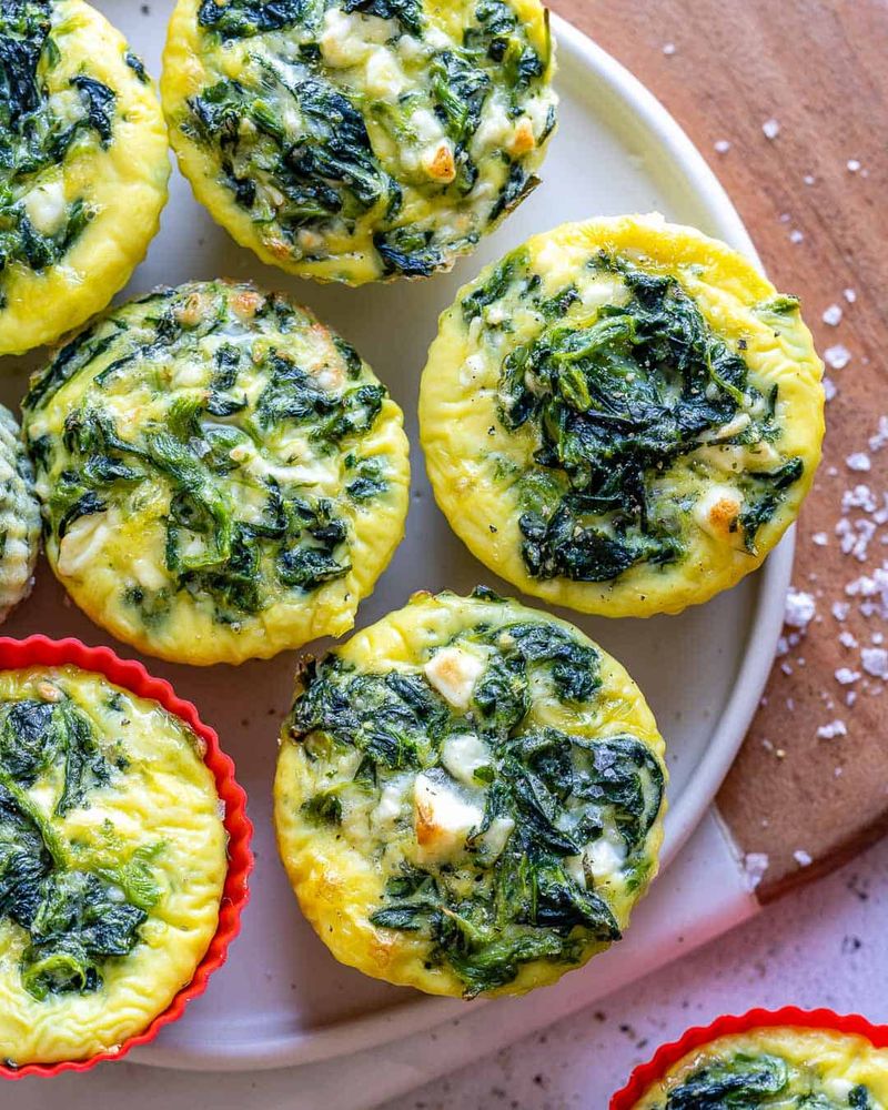 Egg Muffins with Spinach and Feta