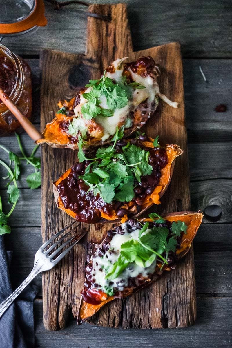 Steak and Black Bean Stuffed Sweet Potatoes
