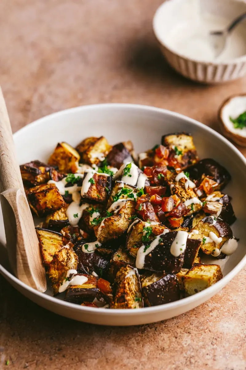 Roasted Eggplant & Tomato Salad