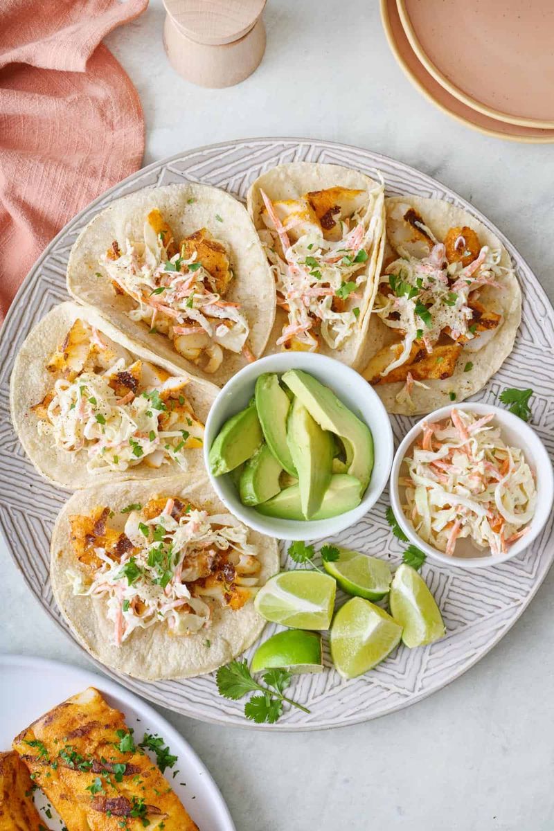 Fish Tacos with No Sauce or Slaw