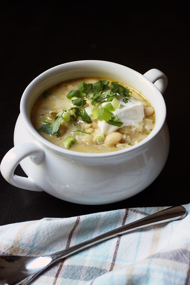 White Bean Chicken Chili Without Kick