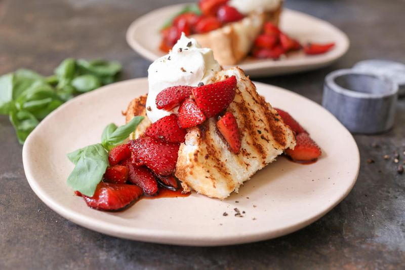Grilled Angel Food Cake with Berries
