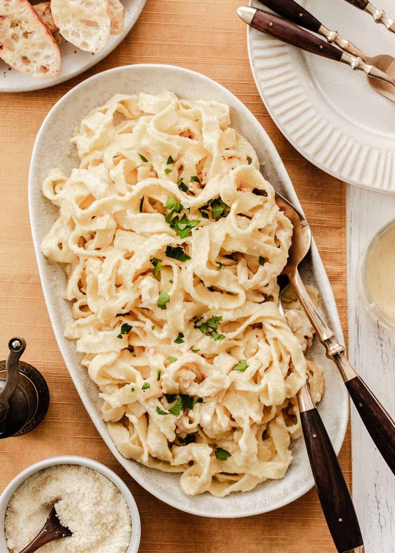 Pasta with Jarred Alfredo