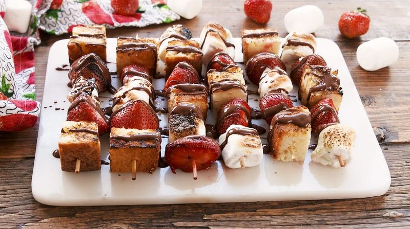 Grilled Strawberry Shortcake Skewers