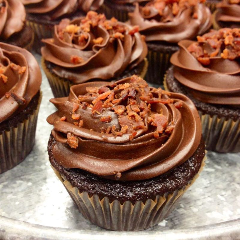 BBQ Bacon Chocolate Cupcakes