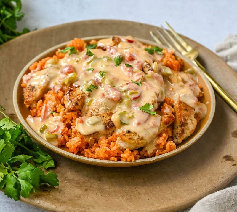 White Queso Chicken Dishes