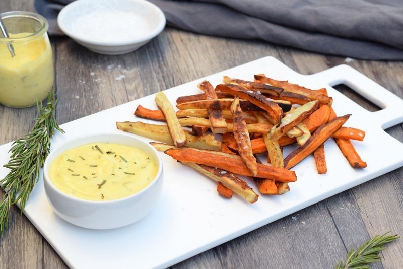 Sweet Potato Fries with Garlic Aioli