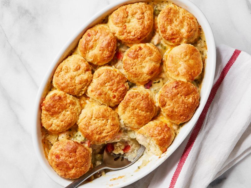 Chicken Pot Pie with Biscuit Topping