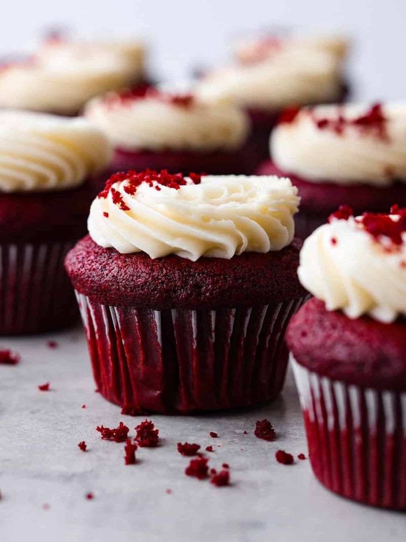 Red Velvet Cupcakes with Cream Cheese Frosting