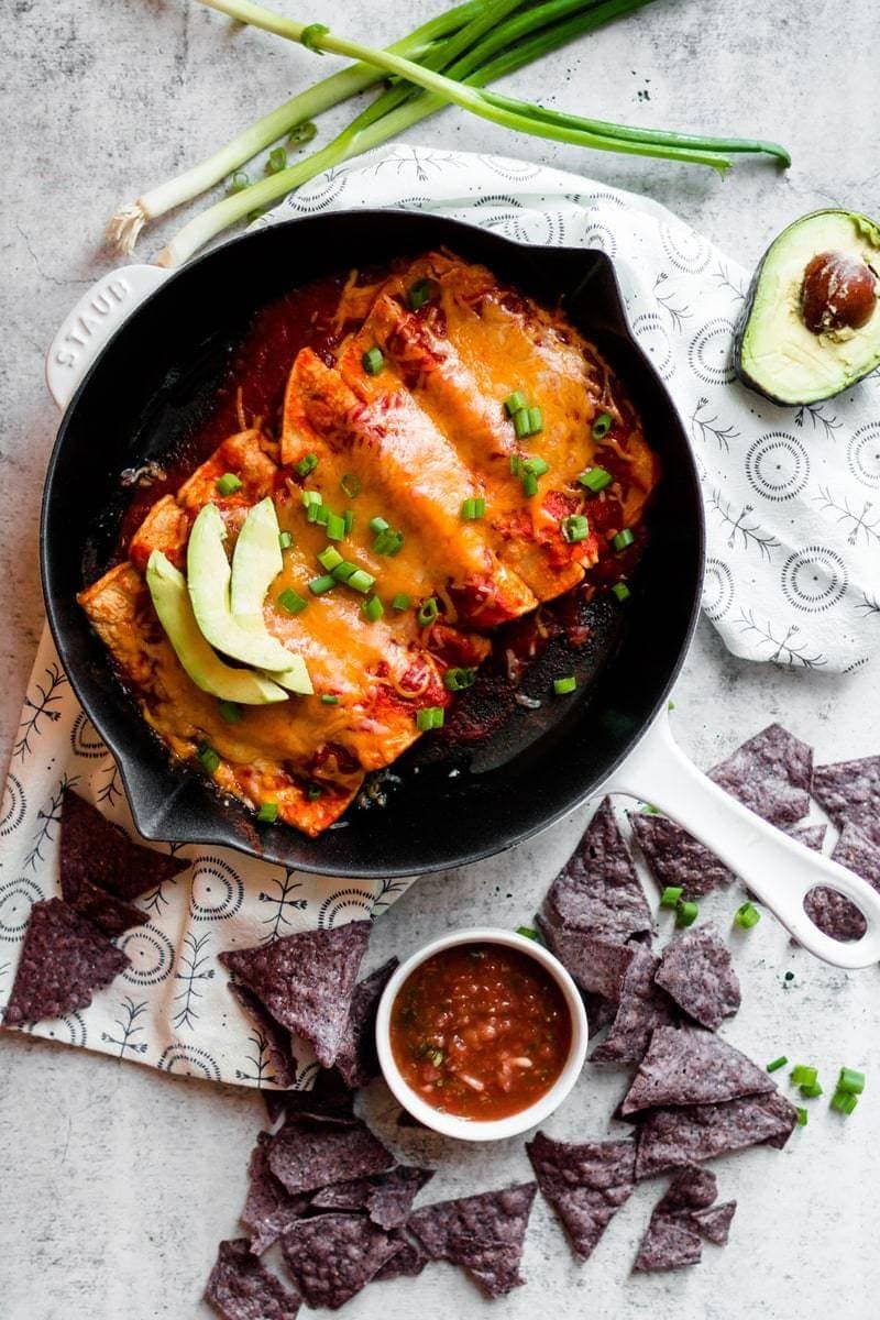 Enchiladas with Canned Red Sauce