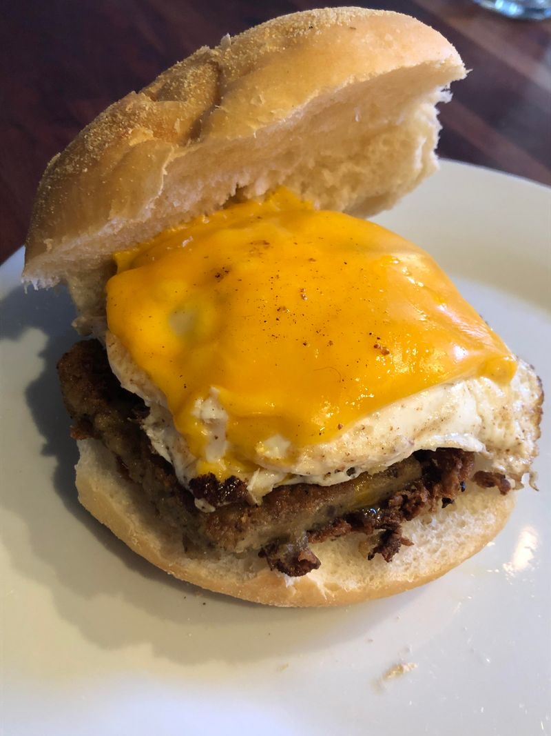 Delaware – Scrapple, Egg, and Cheese on a Soft Kaiser Roll