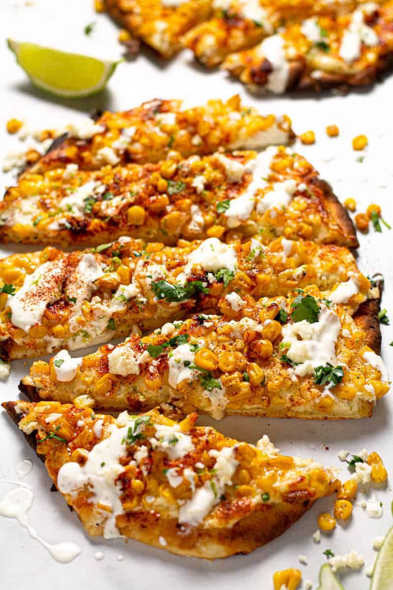 Grilled Corn Elote-Style Flatbread