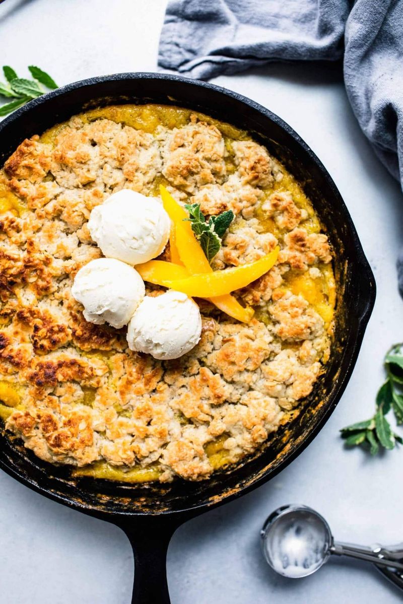 Mango Peach Cobbler