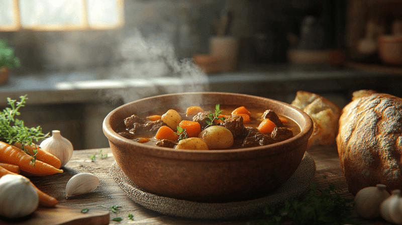 Beef Stew with Mashed Potatoes