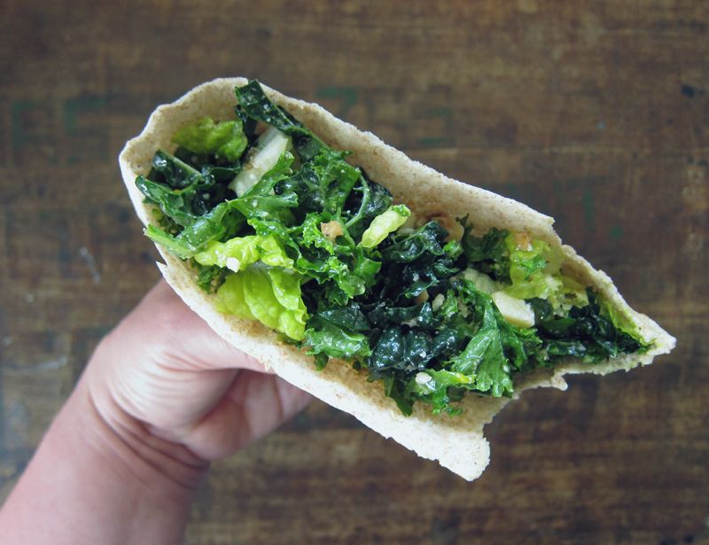 Stuffed Pita with Leafy Greens