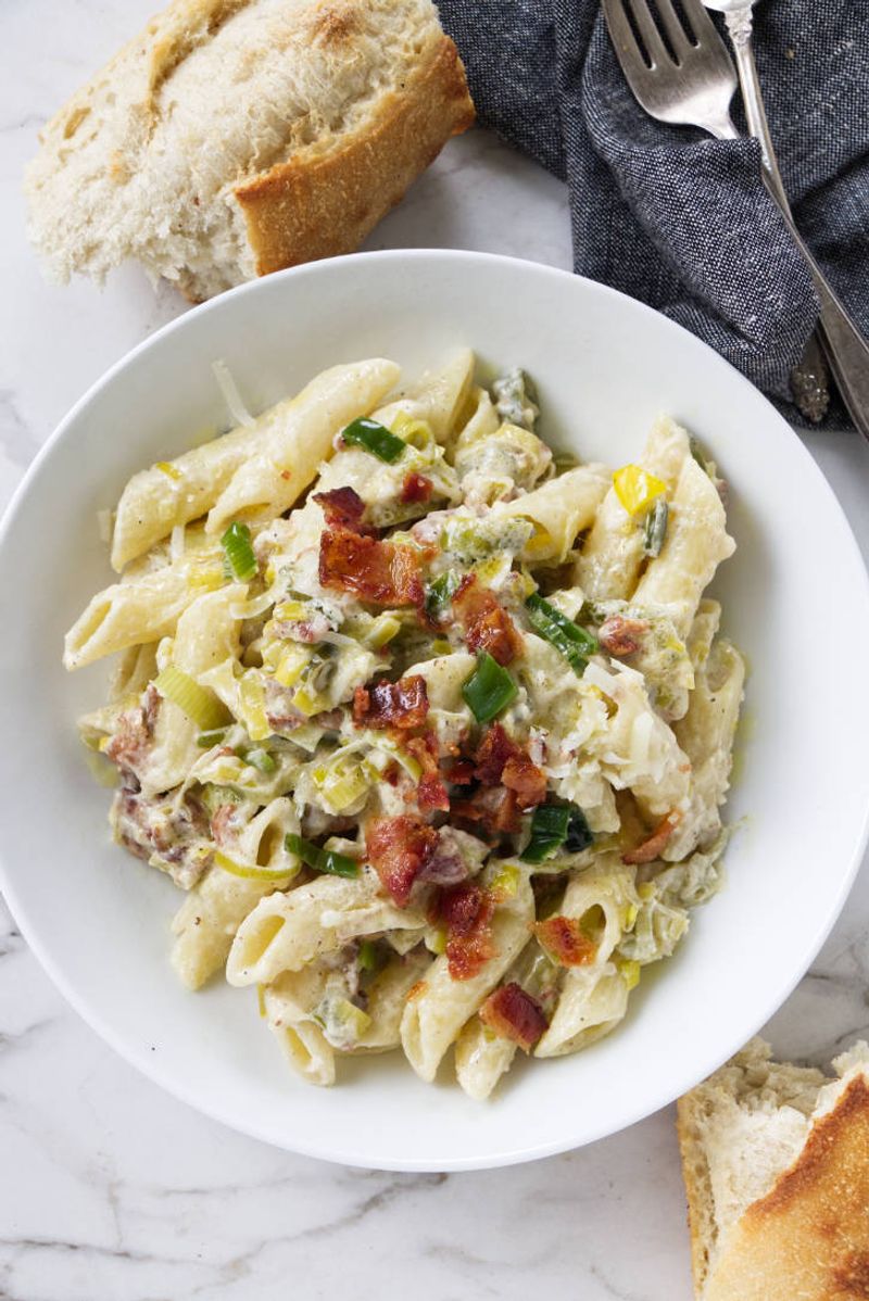 Bacon & Leek Cream Pasta