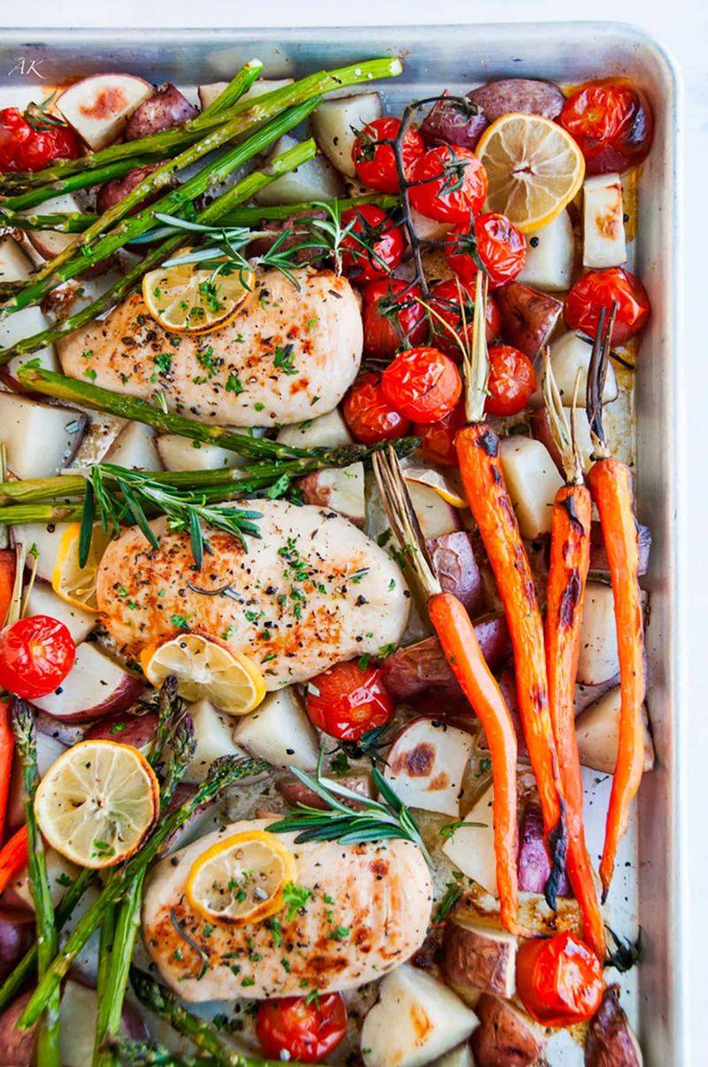 Sheet Pan Lemon Herb Chicken and Veggies
