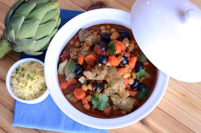 Mediterranean Artichoke and Chickpea Stew
