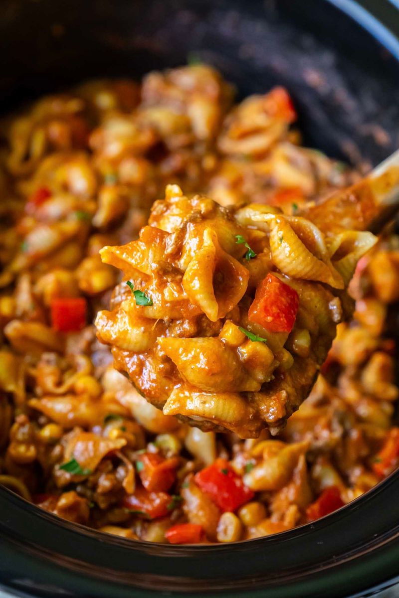 Slow Cooker Pasta Tossed in at the Start