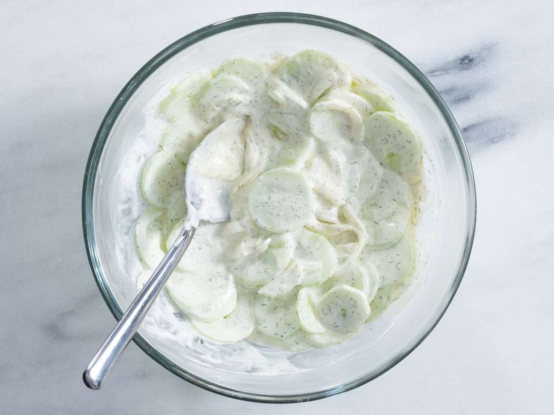 Cucumber + Creamy Pasta Sauce