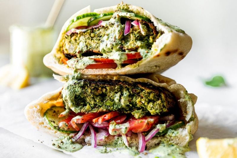Baked Falafel Burger