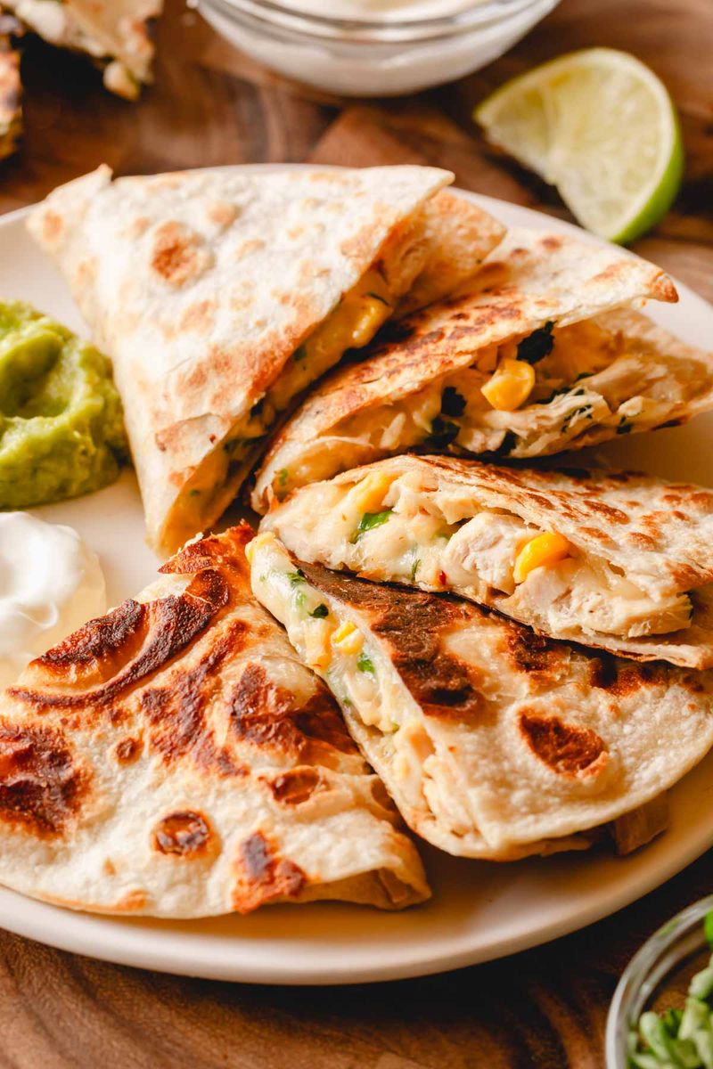 Chicken & Cheese Quesadilla Wedges