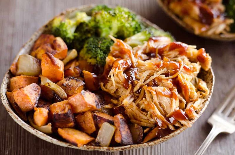 BBQ Chicken Sweet Potato Bowls