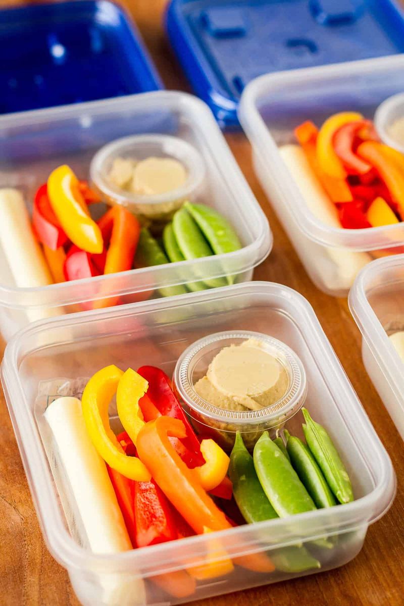 Hummus Snack Packs with Veggies or Whole Grain Crackers