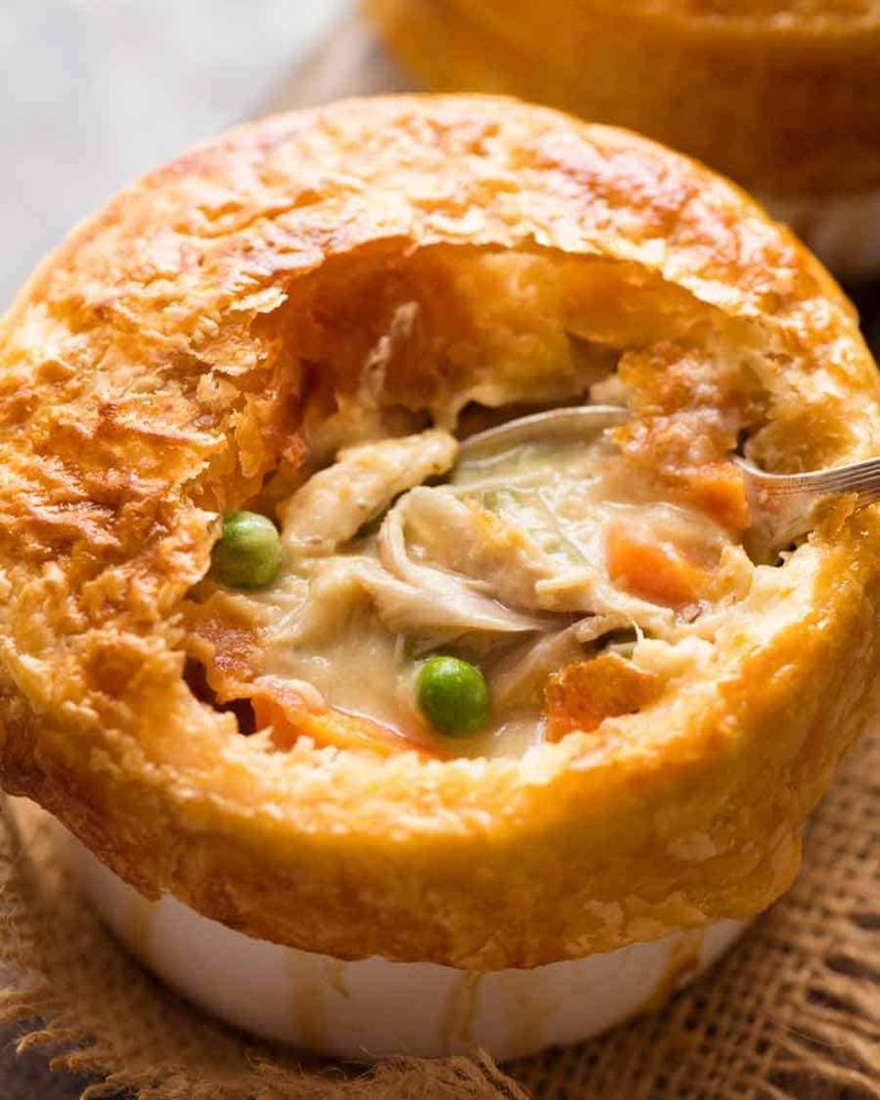Chicken Pot Pie with Heavy Crust