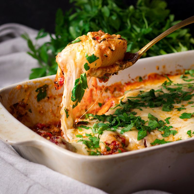 Stuffed Pasta Shells with Five Cheese Filling