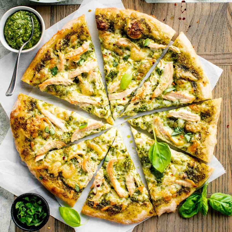 Pesto Chicken Pizza
