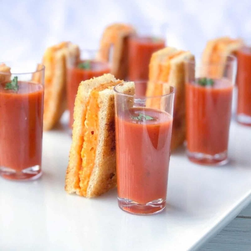 Mini Grilled Cheese & Tomato Soup Shots