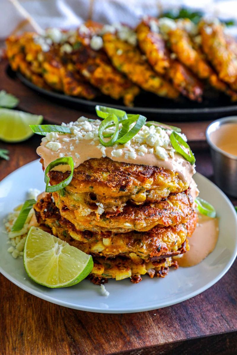 Elote-Style Corn Fritters