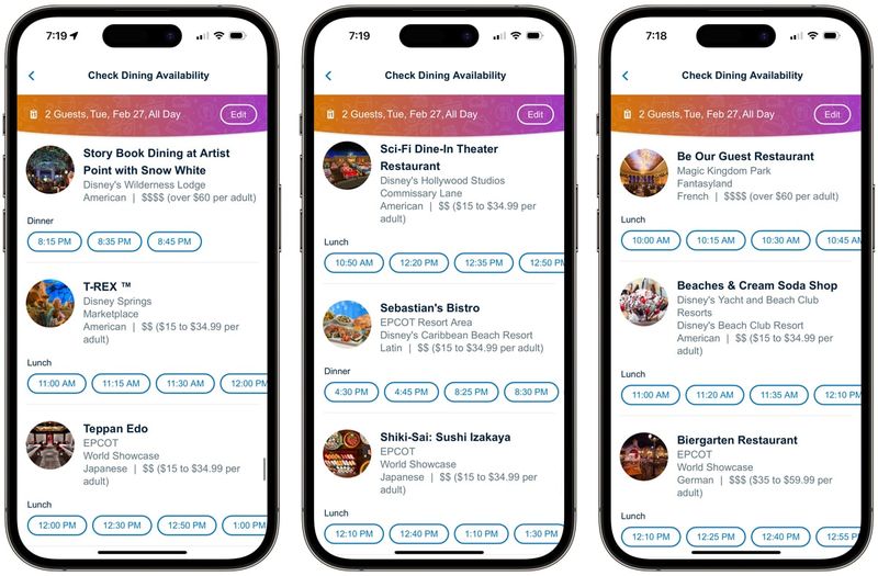 Book Dining Reservations 60 Days Out