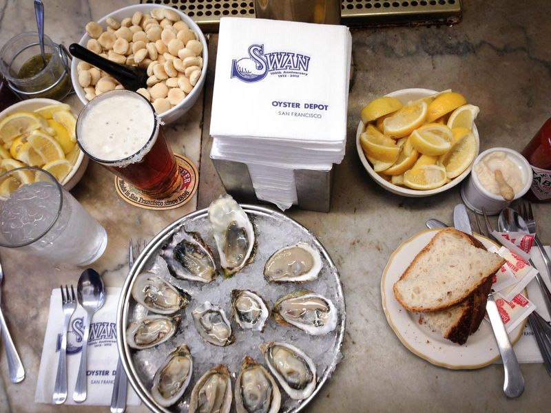 Oysters at Swan Oyster Depot