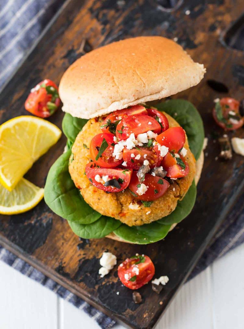 Sun-Dried Tomato & White Bean Burger