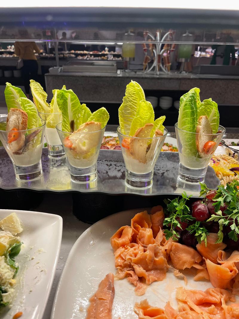 Deconstructed Mini Caesar in a Shot Glass