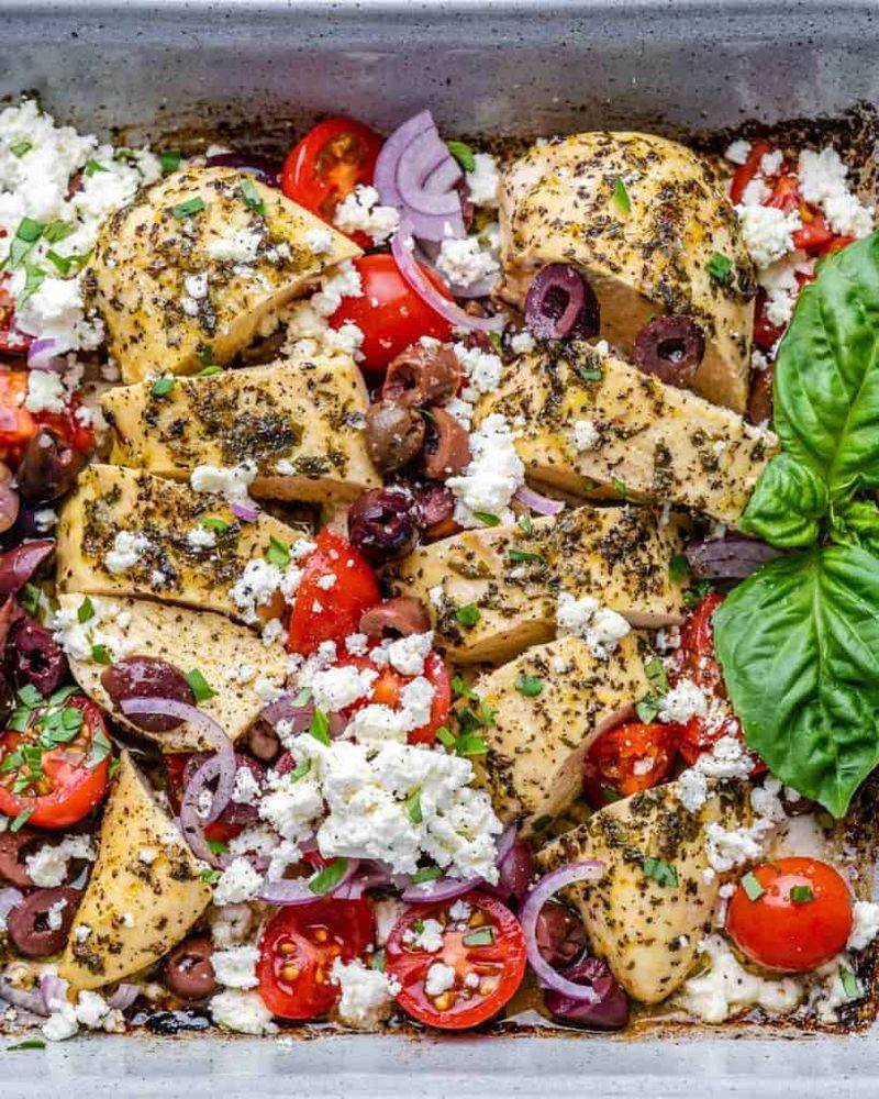 Greek Chicken Feta Casserole