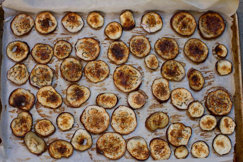 Roasted Eggplant with No Sauce or Seasoning