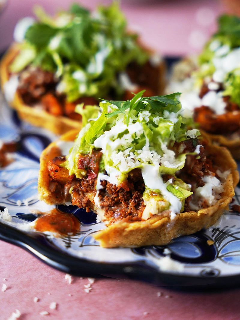 Sopes with Refried Beans and Chorizo