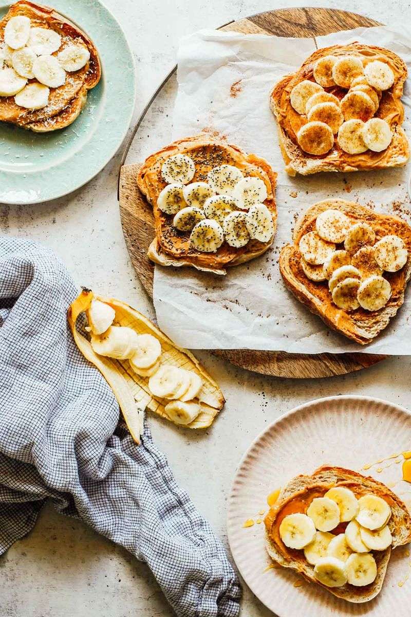 Peanut Butter + Banana Toast with Honey and Sea Salt