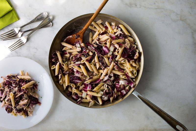 Penne with Roasted Radishes and Lemon Butter