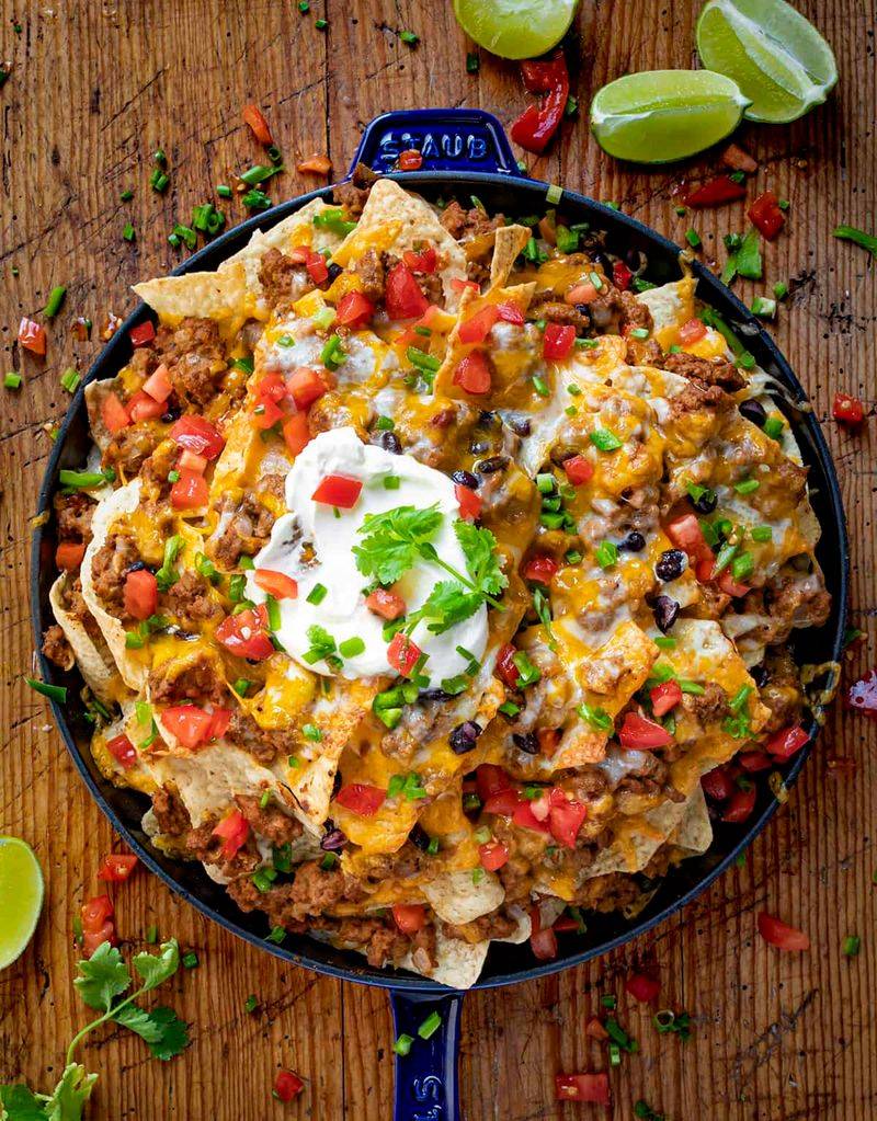 Loaded Nachos with All the Fixings