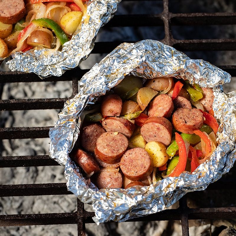 Sausage and Potato Foil Packs