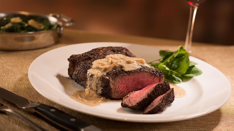 Steak and Grapes (or Bananas Foster–Style Sauce)